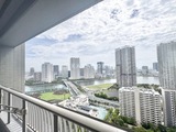 晴海アイランドトリトンスクエアビュータワー バルコニーからの眺望。