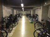 グランパークハイツ 地下駐輪場。