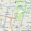 LaSante木場公園 木場公園周辺の地図上に位置する物件の立地環境