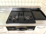リバーシティ21イーストタワーズⅡ キッチン3口コンロ。
