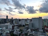 ザ・パークハビオ北千住 夕日と眺望。