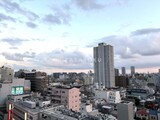 ザ・パークハビオ北千住 高層階から見た周辺の街並みと夕焼け空の景観