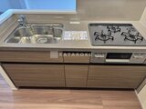 リビオメゾン浅草雷門 シンク、ガスコンロ、食洗機が一体になったモダンなキッチン周辺