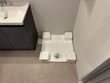 シーズンフラッツ大森北三丁目 洗面台と洗濯機置き場が配置された浴室の様子