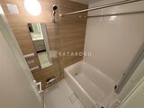 パークアクシス品川シーサイド 木目調パネルとミラーで落ち着いた雰囲気のバスルーム