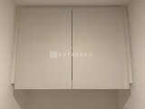 パークアクシス品川シーサイド 落ち着いた色合いの洗面台上部収納