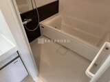 Aglaia 千石 Deux 白を基調とした広々としたバスルームと洗い場の様子