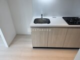 グランカーサ住吉2 ガスコンロと大きめのシンクを備えたキッチンスペース