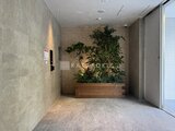 パークアクシス住吉ガーデンスクエア 緑のプランター配置で開放感のあるエントランスホール