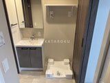 デュオフラッツ浅草田原町ネスト 洗面台と洗濯機置場が一体となった機能的なサニタリースペース
