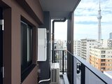 ドゥーエ両国5 東京スカイツリーを望む開放的なバルコニーの様子