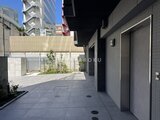 リージア代々木ビナリオ 日光が差し込む落ち着いた印象の共用庭園スペース