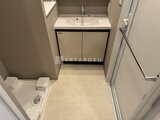 デュオフラッツ大森イースト トイレと洗面台が一体の落ち着いた印象の洗面脱衣室