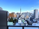 グランカーサ上野松が谷 バルコニーから眺めた東京スカイツリーと下町の街並み