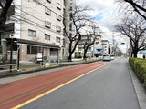 コンフォリア高島平 前面道路から見た建物と周辺街並みの様子