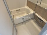 ヴィスタコート幡ヶ谷 ゆとりのあるバスルームと落ち着いた木目調のパネル