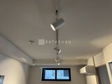 ラヴィエール住吉駅前 現代的なスポットライト照明が備わった天井と採光窓のある空間