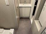 ラヴィエール新板橋 洗面化粧台とトイレが配置された落ち着いた印象の洗面所