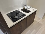 ラヴィエール荏原中延 ガスコンロとシンクが一体のコンパクトキッチン