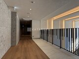 ザ・パークハビオ白金高輪 温かみのある照明に包まれた共用廊下の様子
