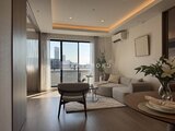 ザ・パークハビオ白金高輪 大窓から都市風景を眺められる明るいリビングダイニング
