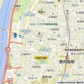 リバーサイド隅田セントラルタワーパレス 東向島駅周辺の街並みと物件周辺環境を示す地図