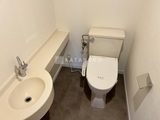 リバーサイド隅田セントラルタワーパレス トイレと手洗い器が配置されたコンパクトなトイレルーム