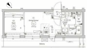 シーフォルム門前仲町 502 間取り図
