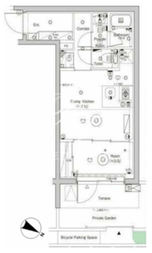 シーフォルム門前仲町 101 間取り図