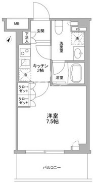 フレアージュ白金台 303 間取り図