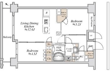 ライブカーサ南六郷 602 間取り図