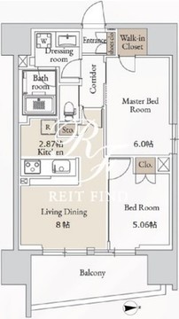 ブレス亀戸 401 間取り図