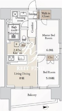 ブレス亀戸 1101 間取り図