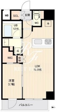 オルサス大鳥居 206 間取り図