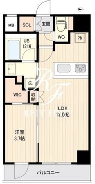 オルサス大鳥居 308 間取り図