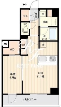 オルサス大鳥居 409 間取り図