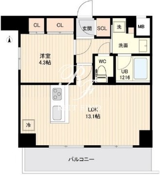オルサス大鳥居 310 間取り図