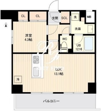 オルサス大鳥居 707 間取り図