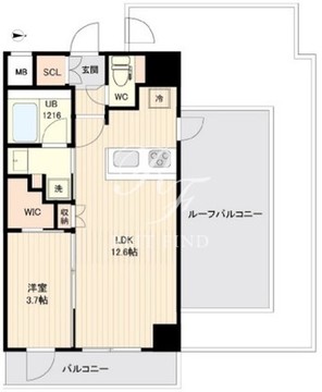 オルサス大鳥居 506 間取り図