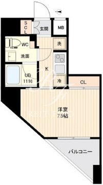 オルサス大鳥居 601 間取り図