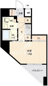 オルサス大鳥居 701 間取り図
