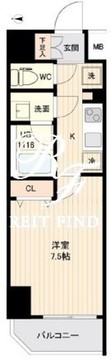 オルサス大鳥居 1402 間取り図