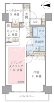 ブリリアイスト東雲キャナルコート 1012 間取り図