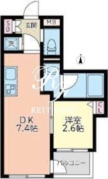 ミュプレ住吉 405 間取り図