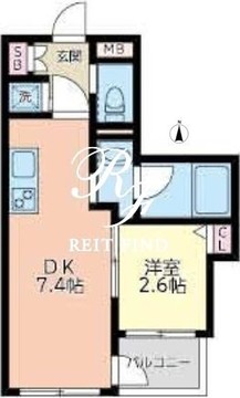 ミュプレ住吉 705 間取り図
