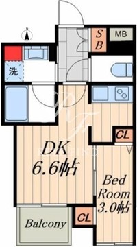 ミュプレ住吉 207 間取り図