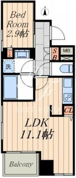 ミュプレ住吉 903 間取り図