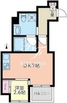 ミュプレ住吉 307 間取り図