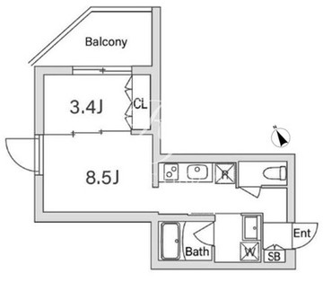 グランデュオ用賀5 202 間取り図
