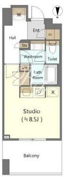 白金ザ・スカイ W-410 間取り図